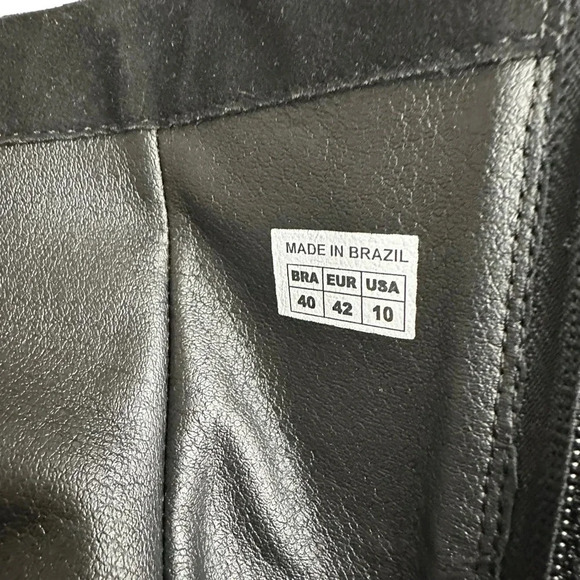 FARM Rio Embroidered Tall Faux Suede Lug Boot in Black  Sz: 10 - Picture 11 of 12